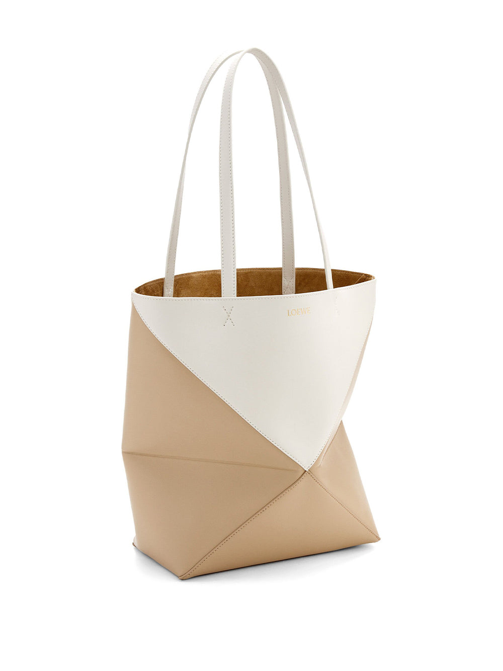 Bicolor Puzzle Fold Tote
