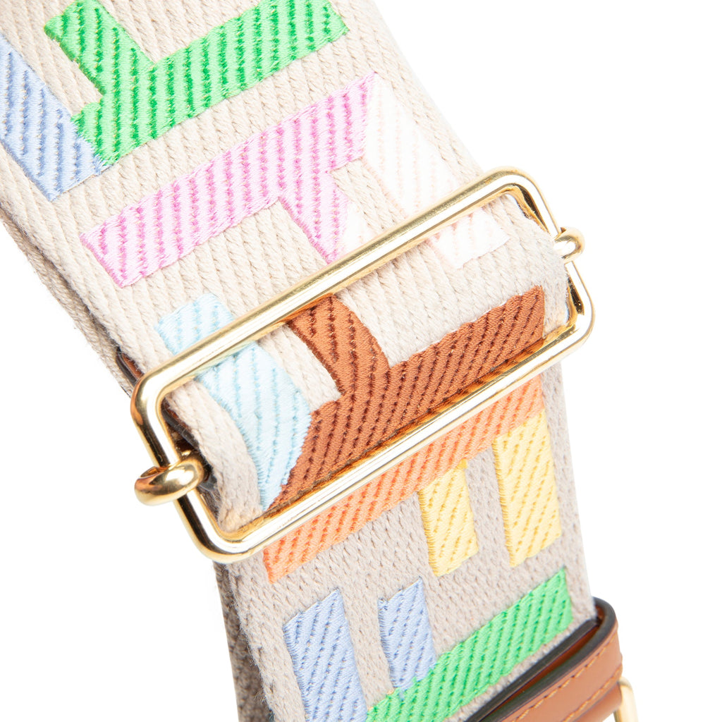 FENDI FF Strap You Canvas Cuoio Adjustable Strap - Multicolor