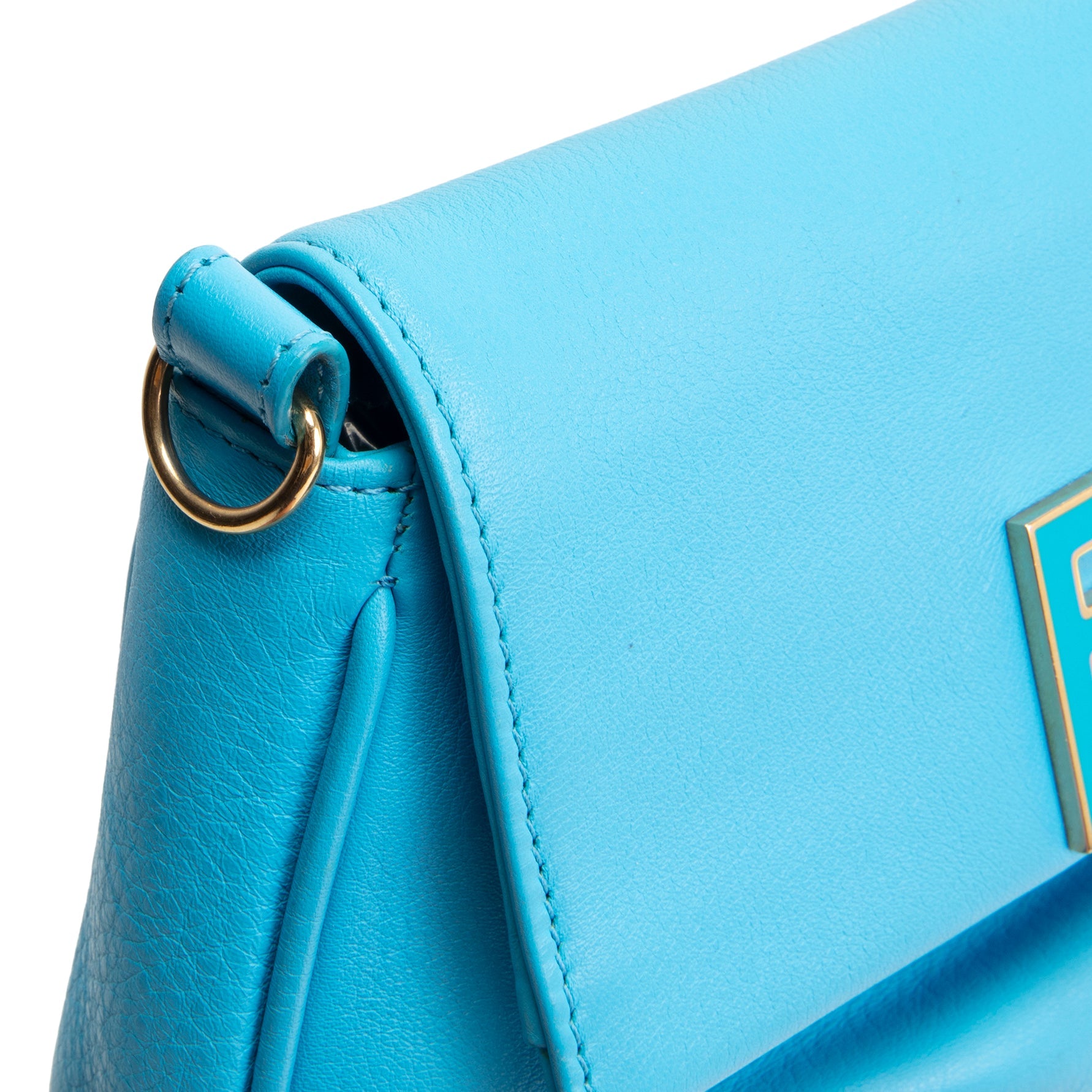 Fendi Leather Fendista Pochette Chain Crossbody