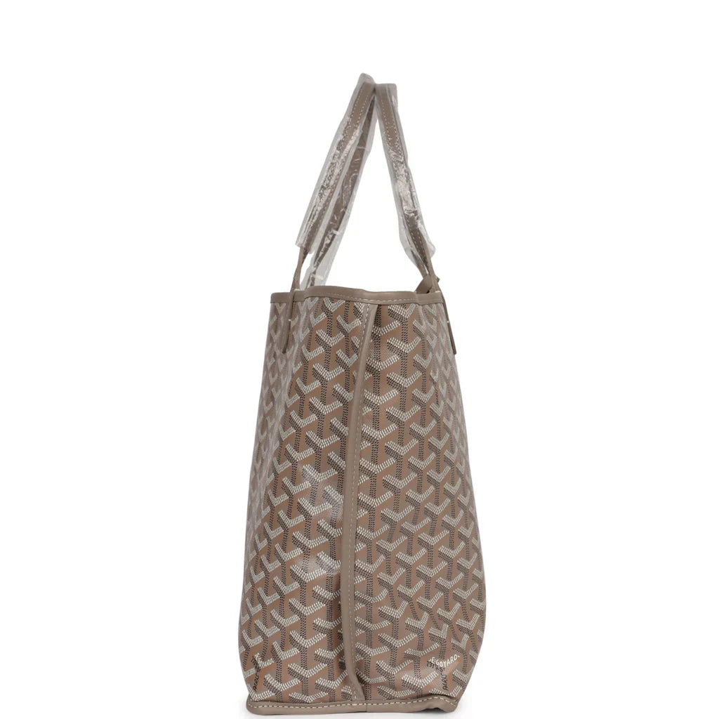 Goyard Goyardine Greige Anjou PM Embroidered Bunny Khaki Bag Palladium Hardware