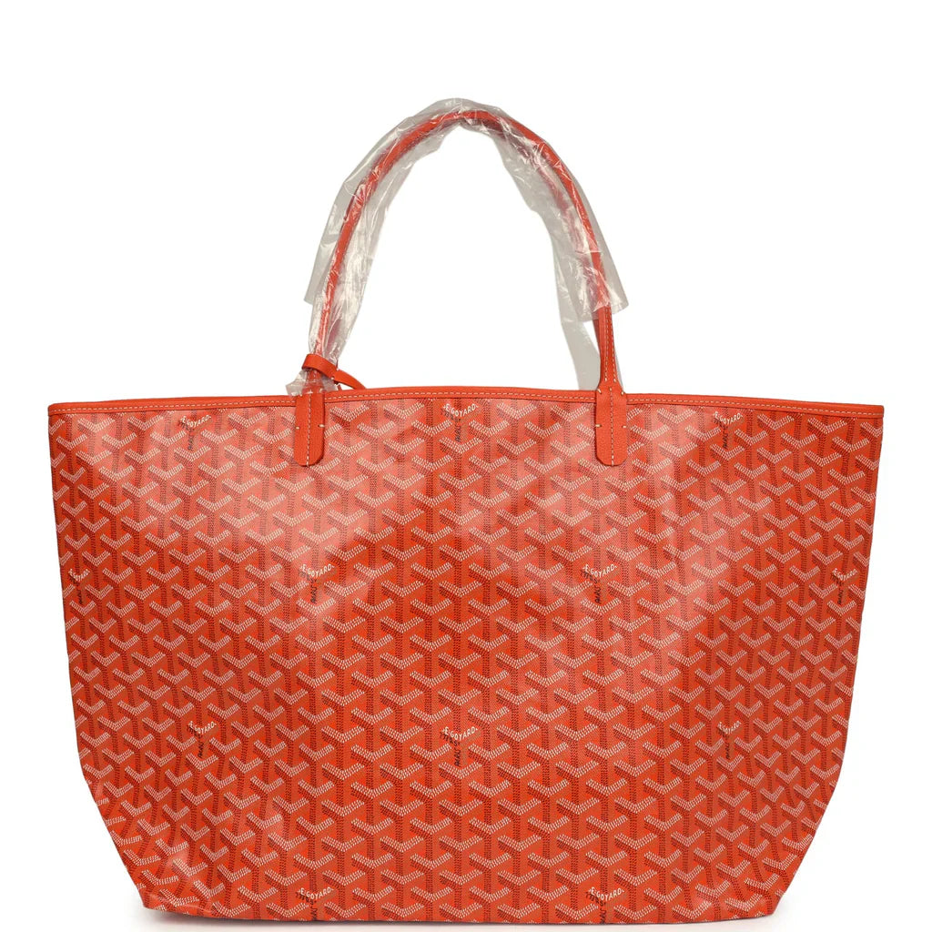 Goyard Goyardine Orange St. Louis GM Tote Bag Palladium Hardware