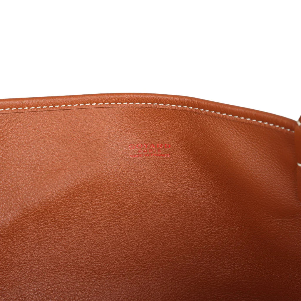 Goyard Goyardine Black and Brown Anjou GM Reversible Tote Bag Palladium Hardware