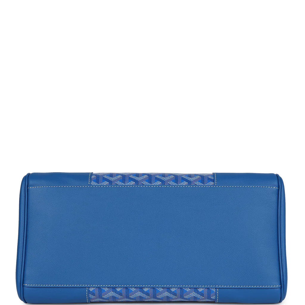 Goyard Saigon Tote Sky Blue Goyardine Canvas Palladium Hardware