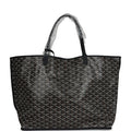 Goyard Goyardine Canvas Black Anjou GM Tote Bag Palladium Hardware