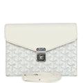Goyard Goyardine White Chypre Wallet-Pouch Palladium Hardware