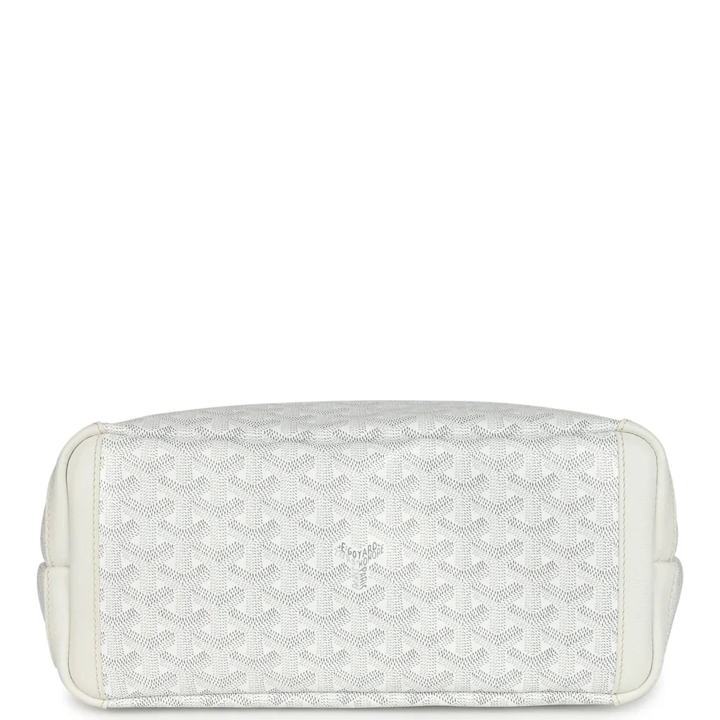 Goyard Goyardine White Artois Tote PM Palladium Hardware