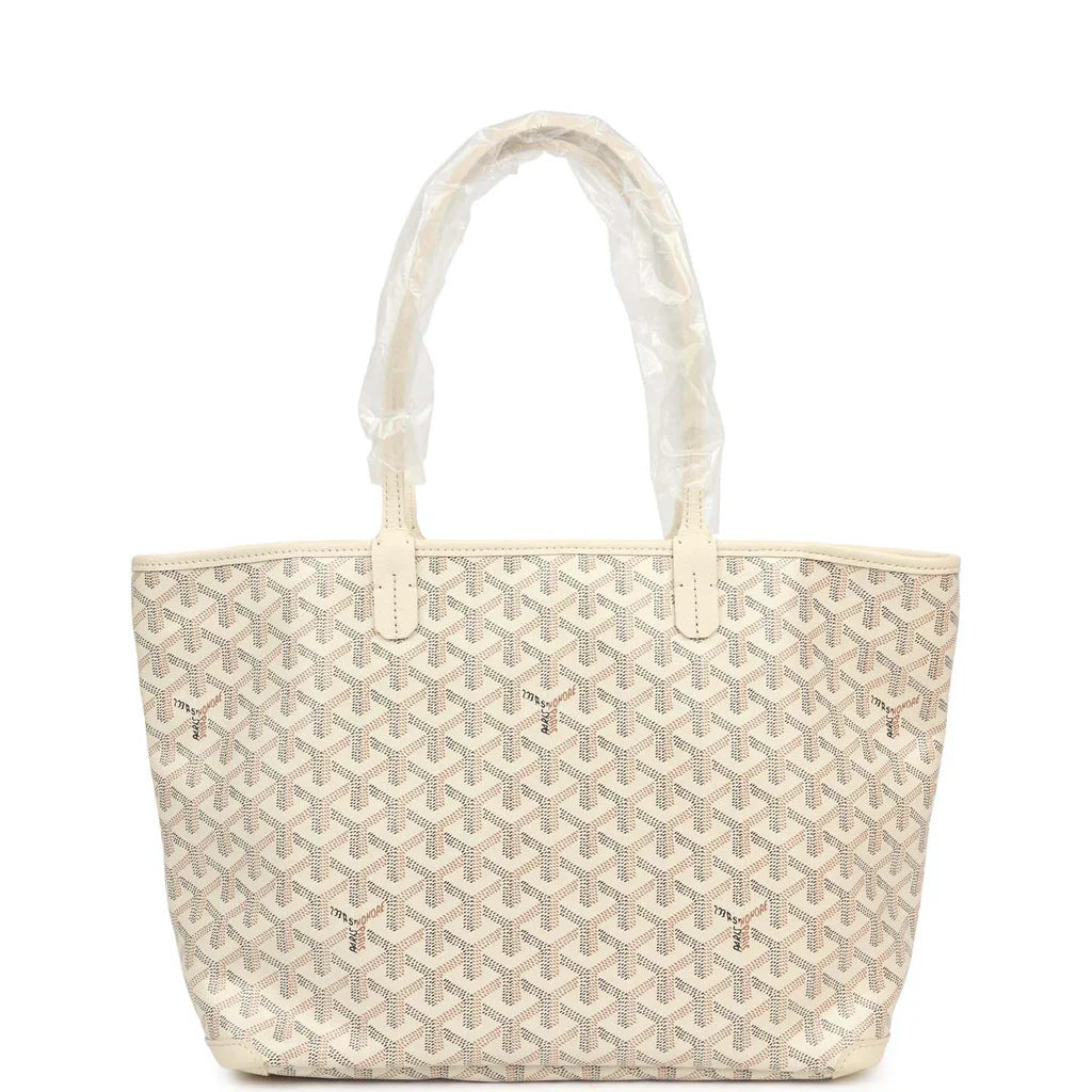 Goyard Goyardine Sand Artois PM Tote Palladium Hardware