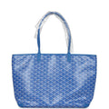 Goyard Goyardine Canvas Sky Blue Artois MM Tote Palladium Hardware