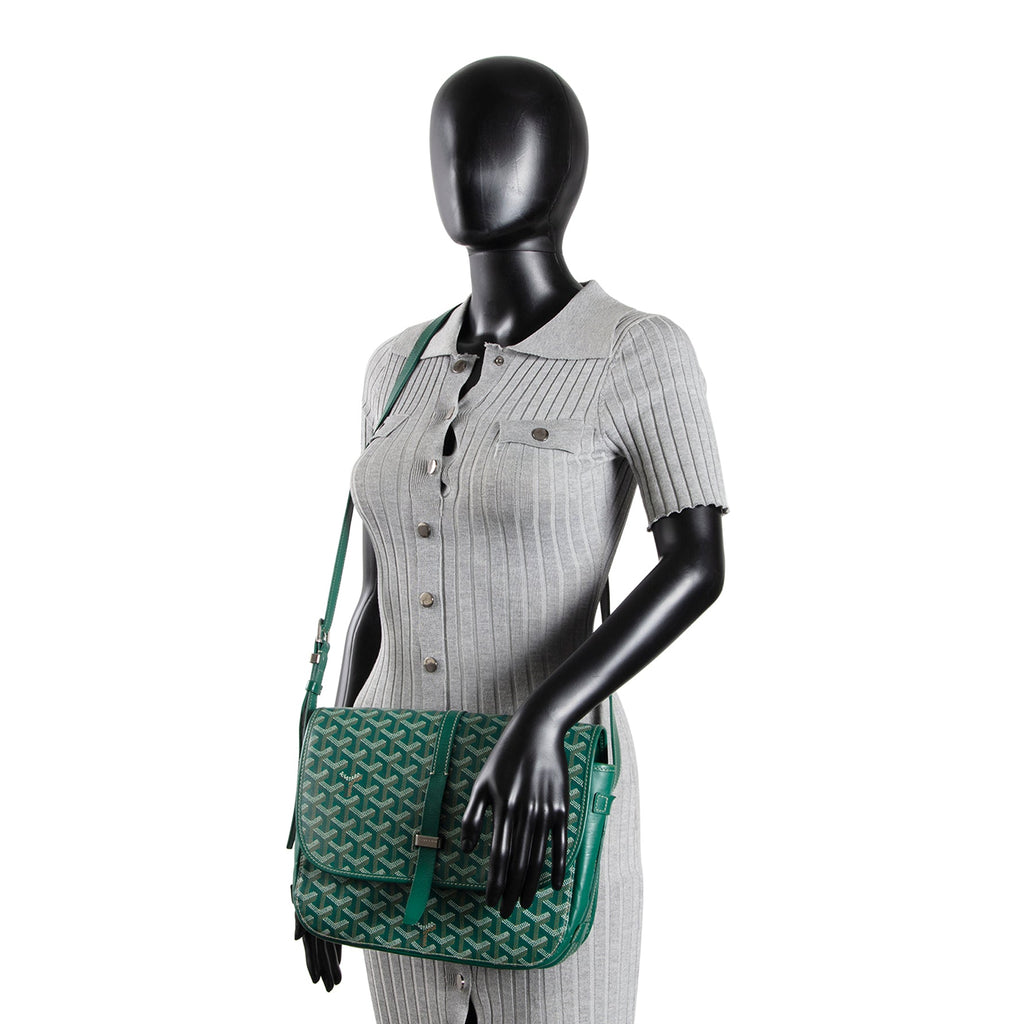 GOYARD Goyardine Belvedere Messenger MM - Green OUTLET FINAL SALE