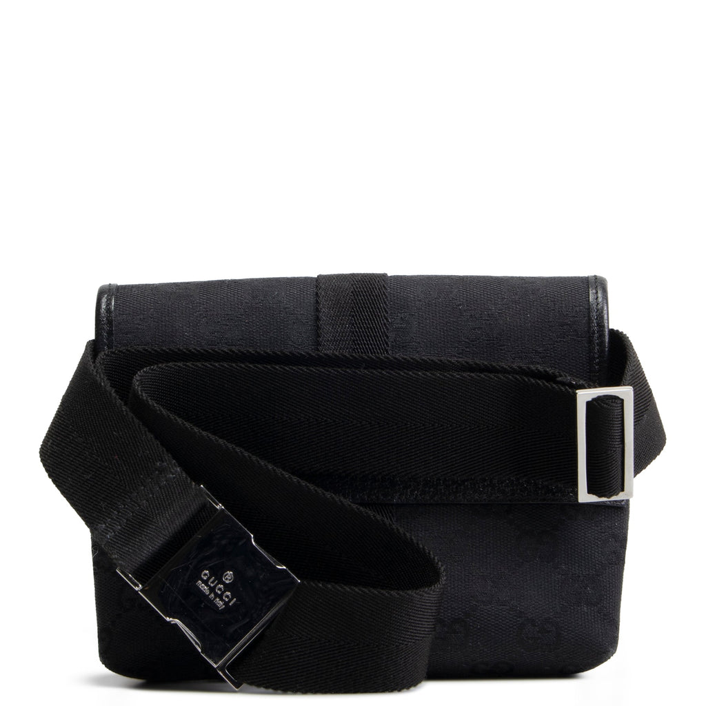 GUCCI GG Canvas Waist Bag - Black OUTLET FINAL SALE