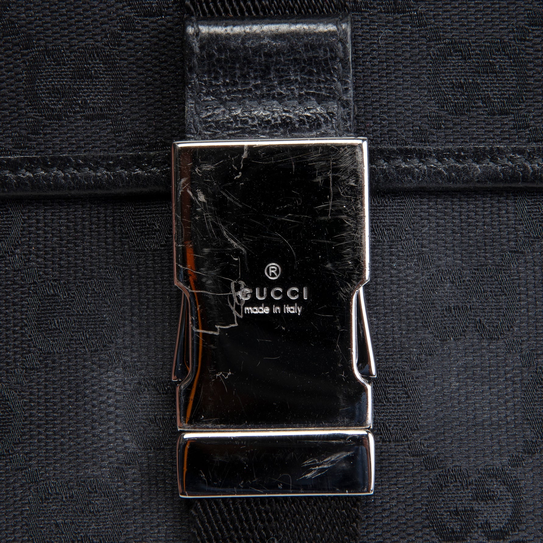 GUCCI GG Canvas Waist Bag - Black OUTLET FINAL SALE