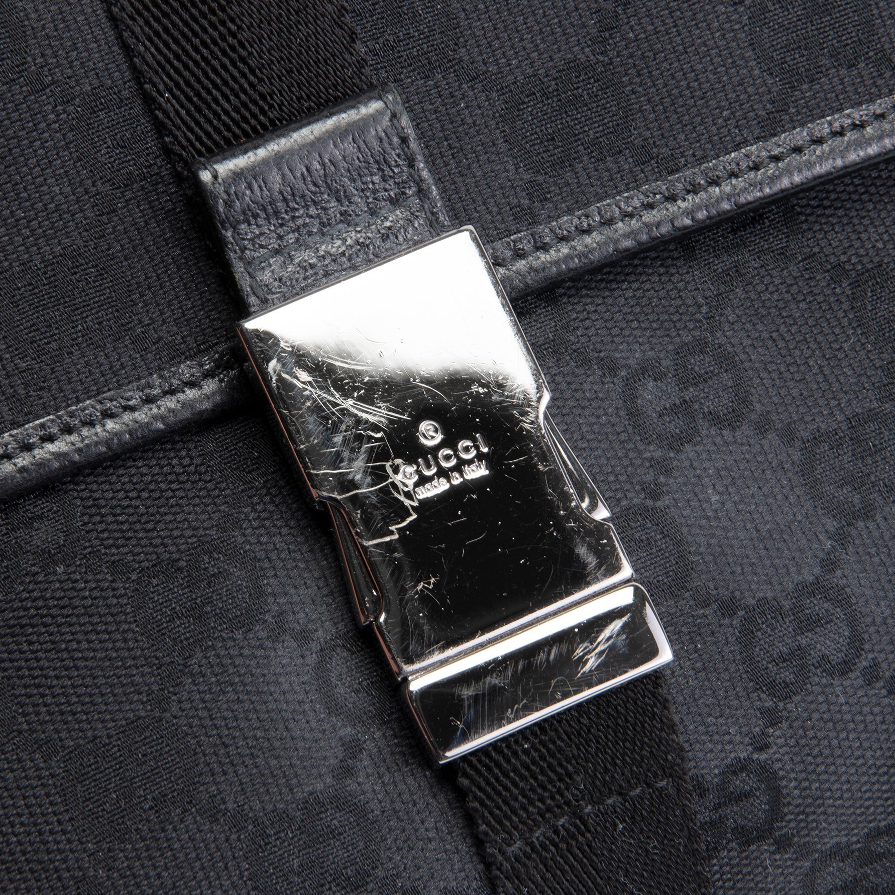GUCCI GG Canvas Waist Bag - Black OUTLET FINAL SALE