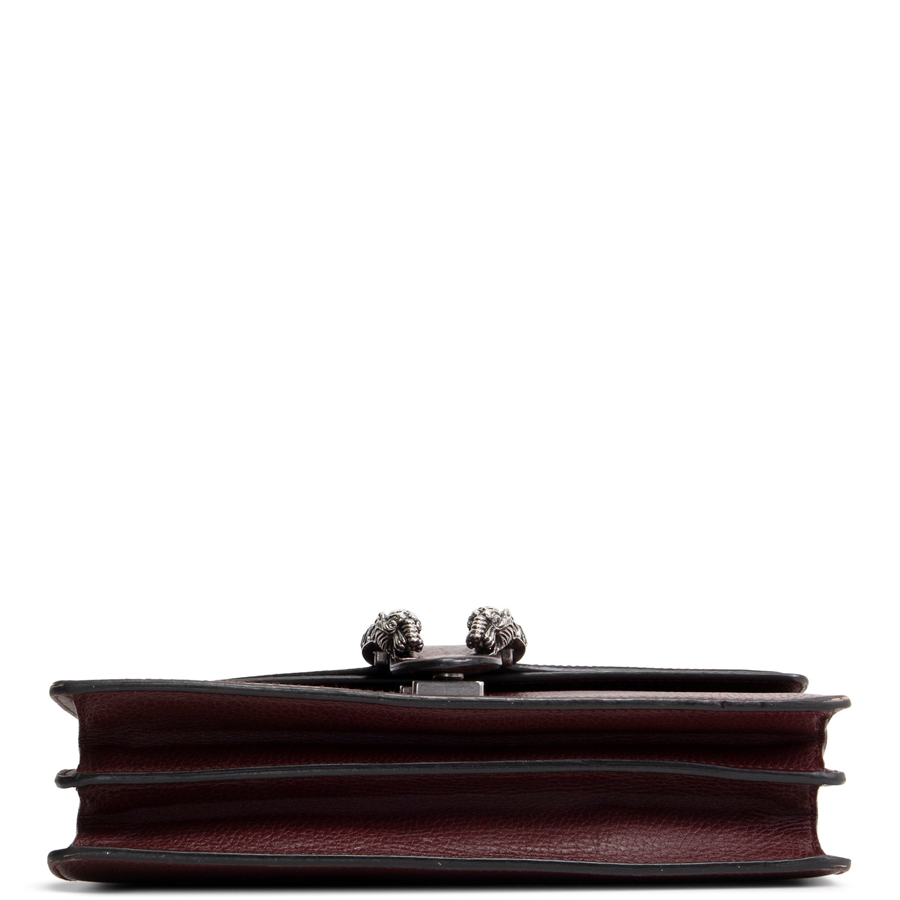 GUCCI Leather Crystal Embellished Dionysus Small - Burgundy