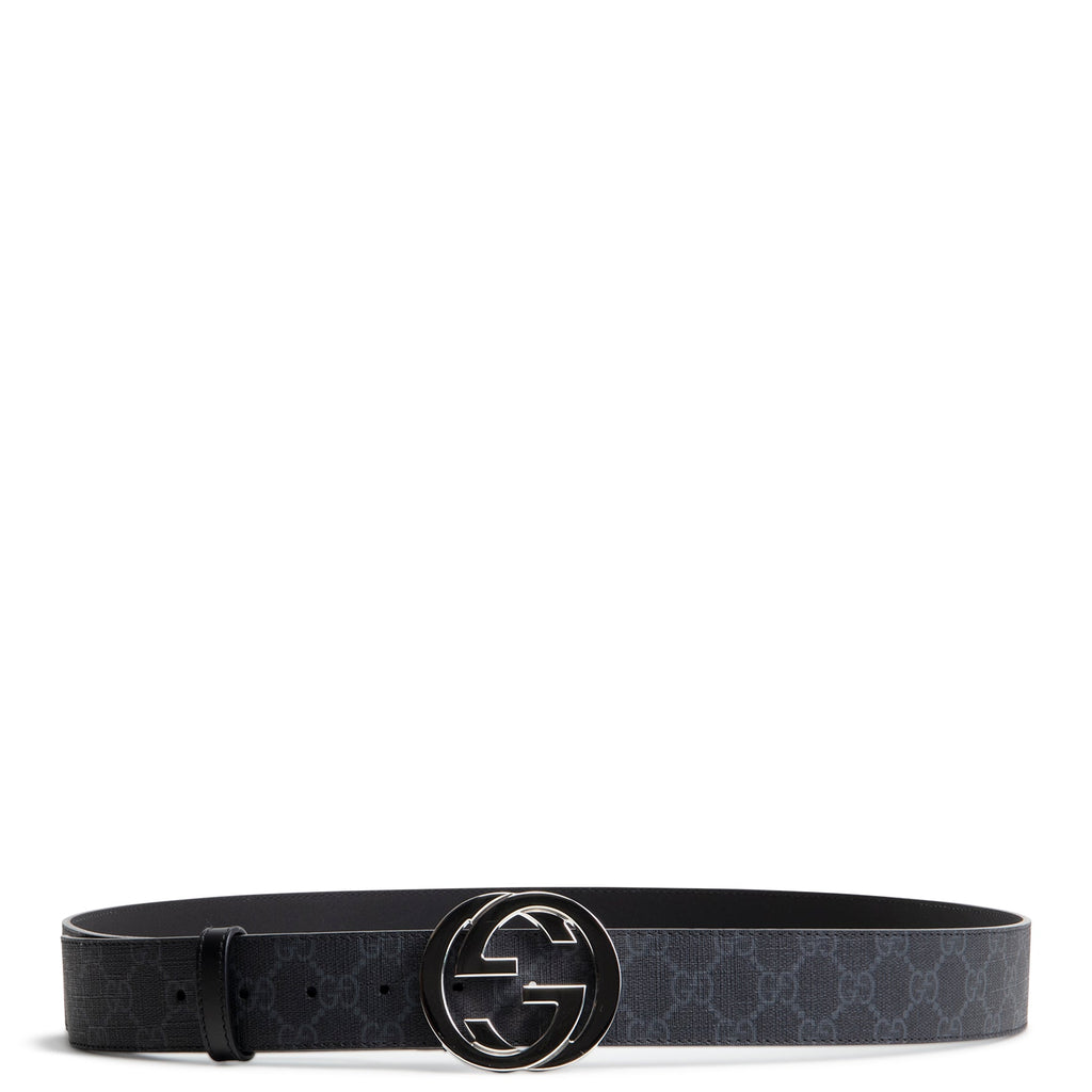 GUCCI GG Supreme Interlocking G Belt - Black