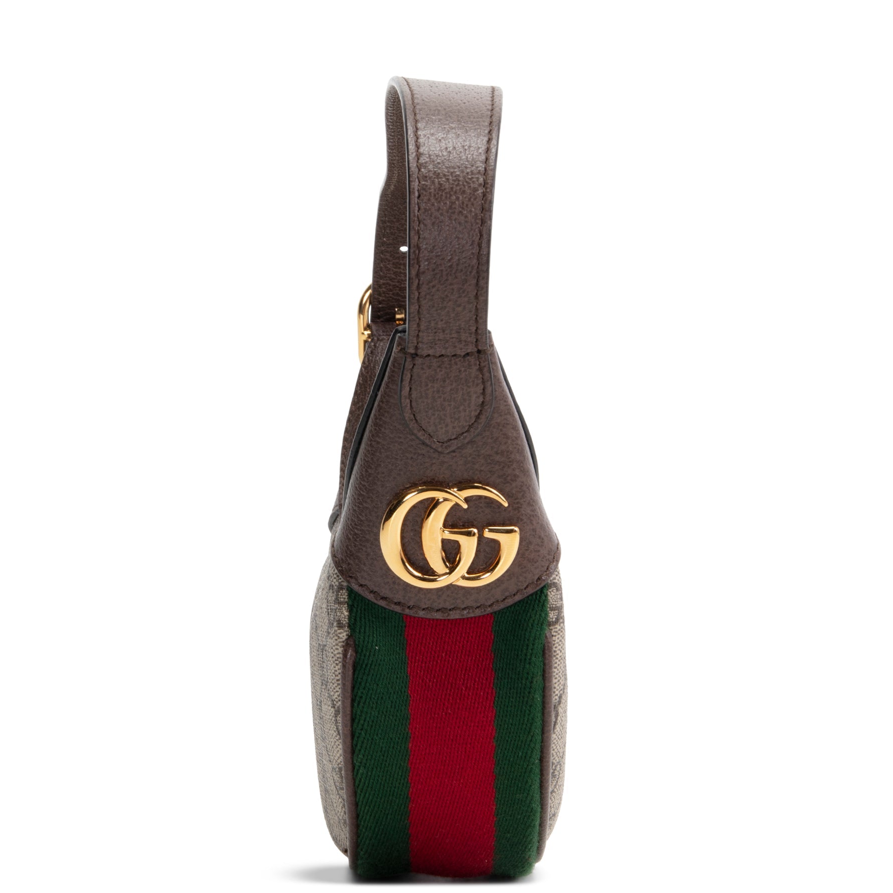 GUCCI GG Supreme Ophidia Small Half Moon Shoulder Bag - Beige & Ebony