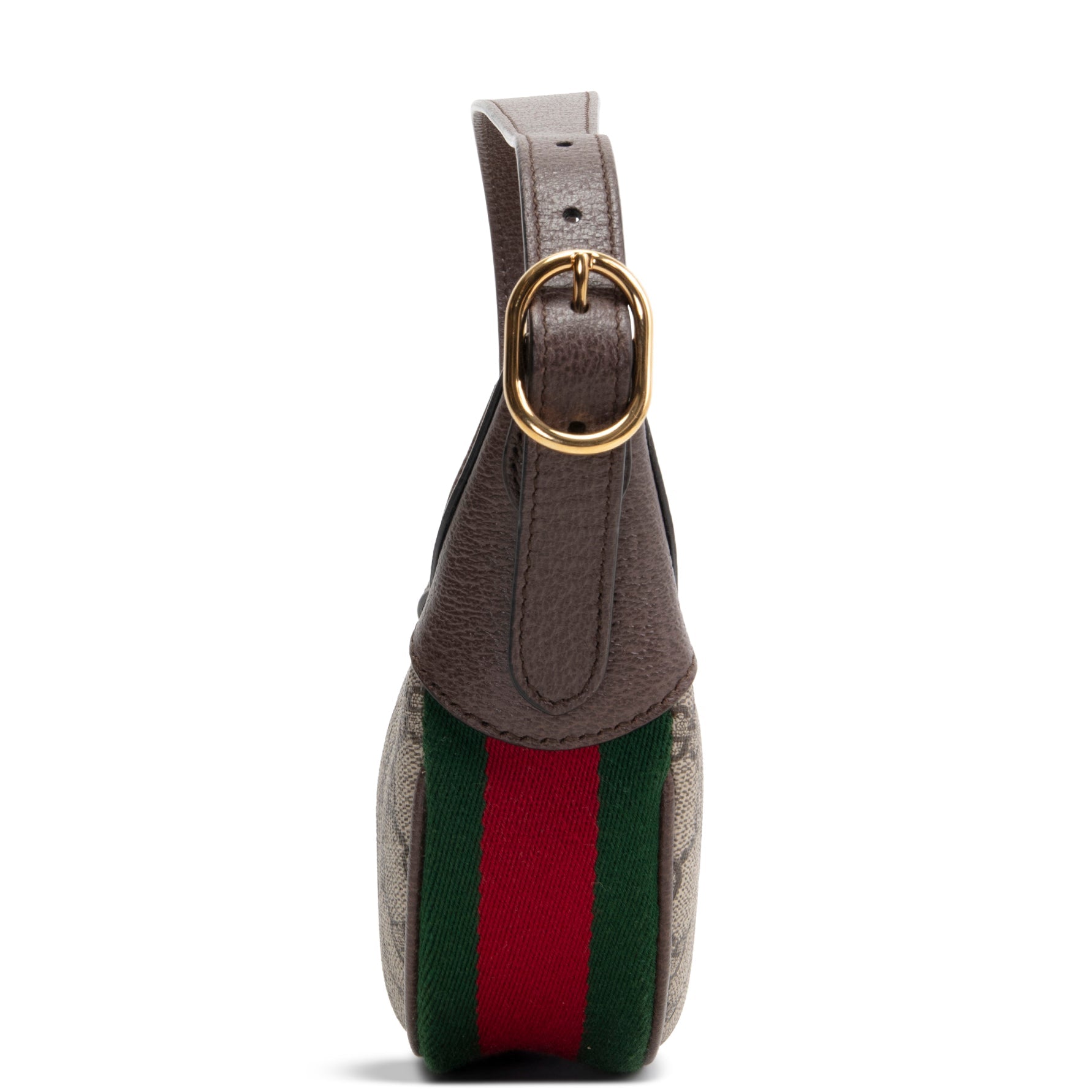 GUCCI GG Supreme Ophidia Small Half Moon Shoulder Bag - Beige & Ebony