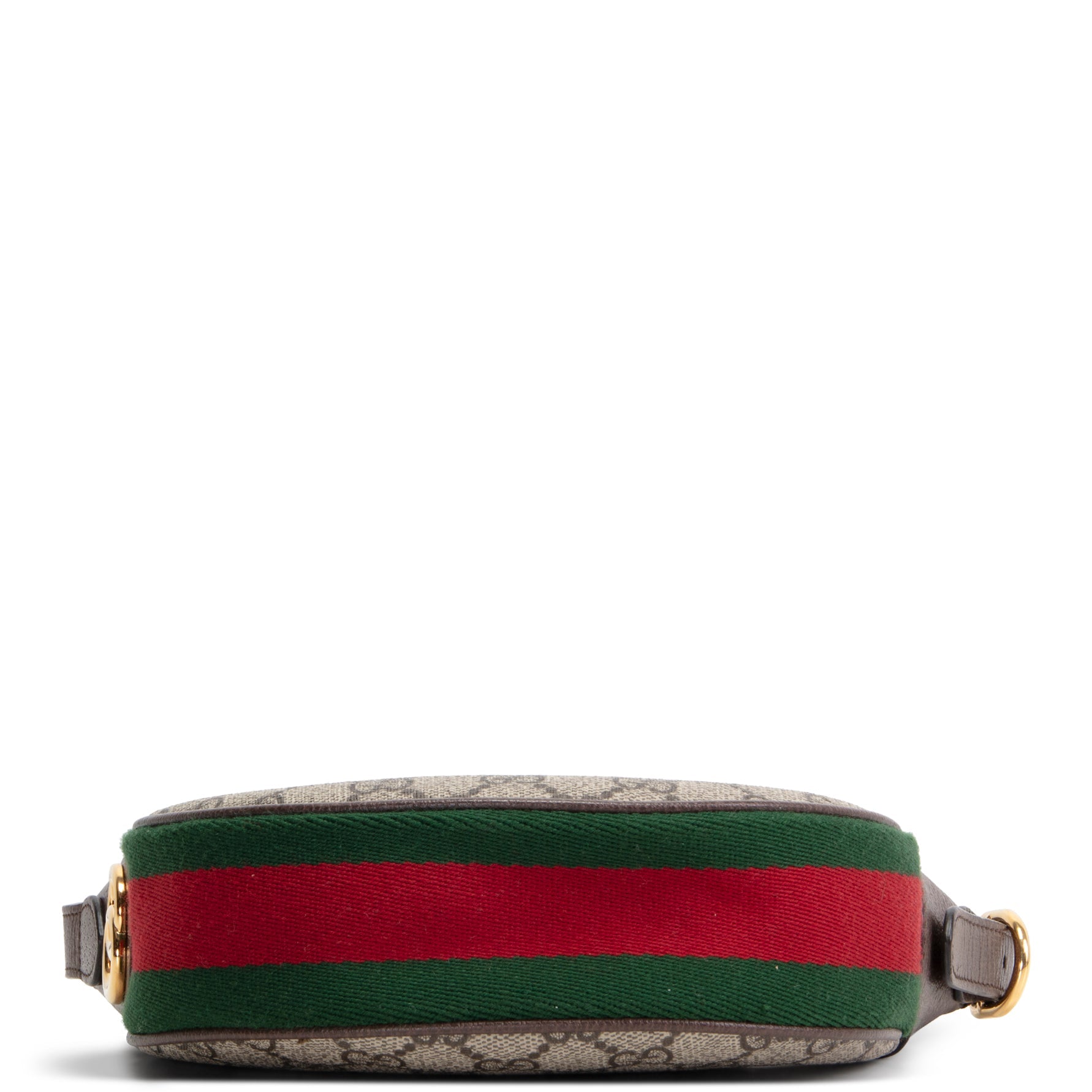 GUCCI GG Supreme Ophidia Small Half Moon Shoulder Bag - Beige & Ebony