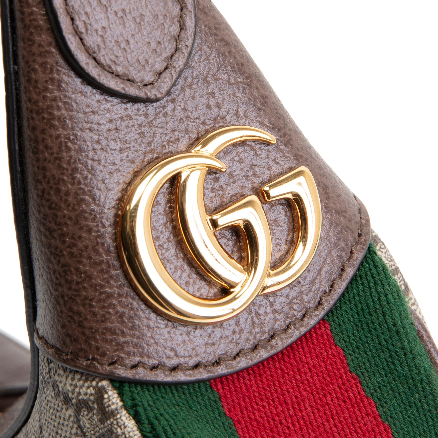 GUCCI GG Supreme Ophidia Small Half Moon Shoulder Bag - Beige & Ebony