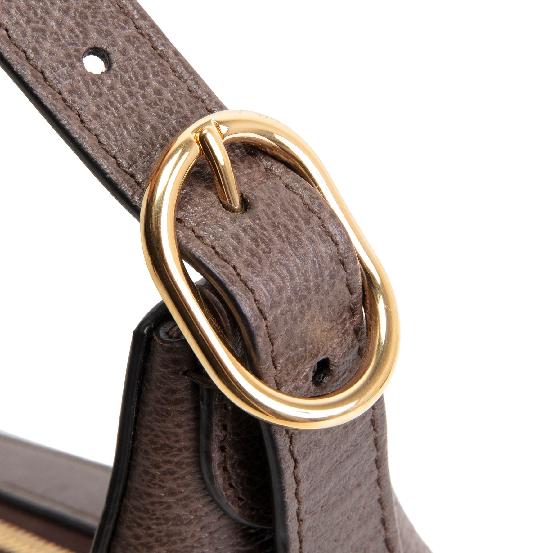GUCCI GG Supreme Ophidia Small Half Moon Shoulder Bag - Beige & Ebony