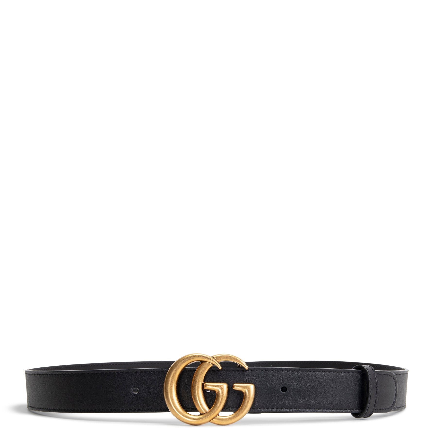 GUCCI Leather GG Marmont Belt - Black