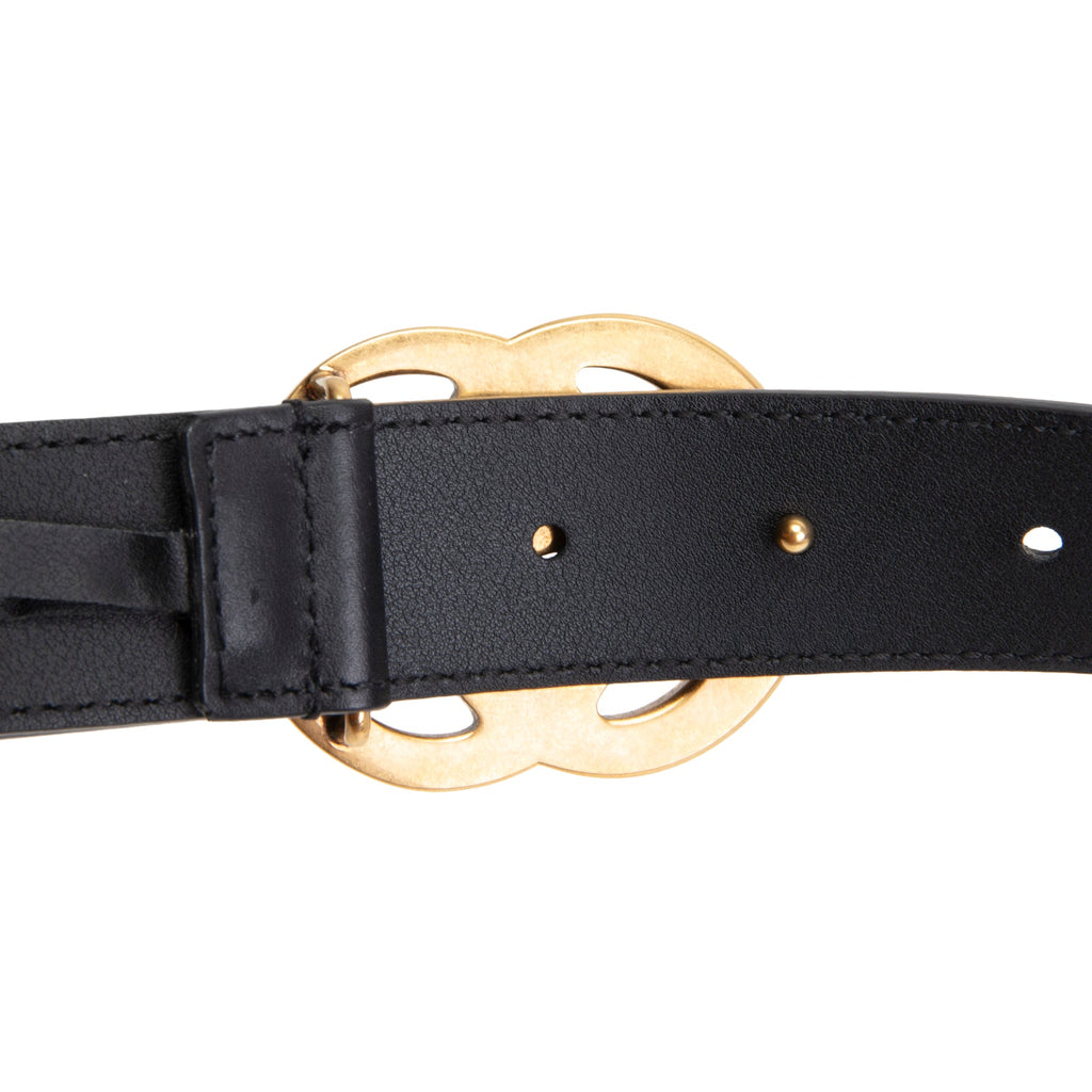 GUCCI Leather GG Marmont Belt - Black