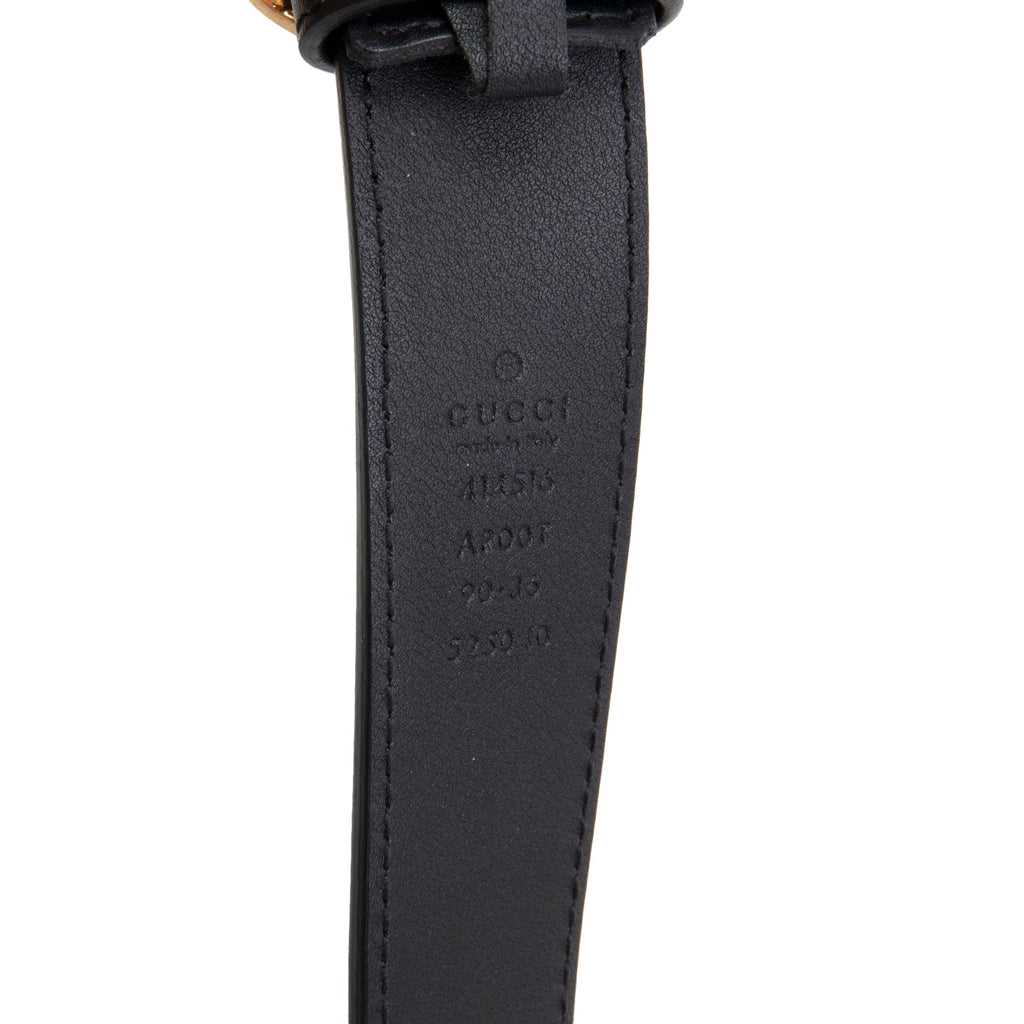 GUCCI Leather GG Marmont Belt - Black