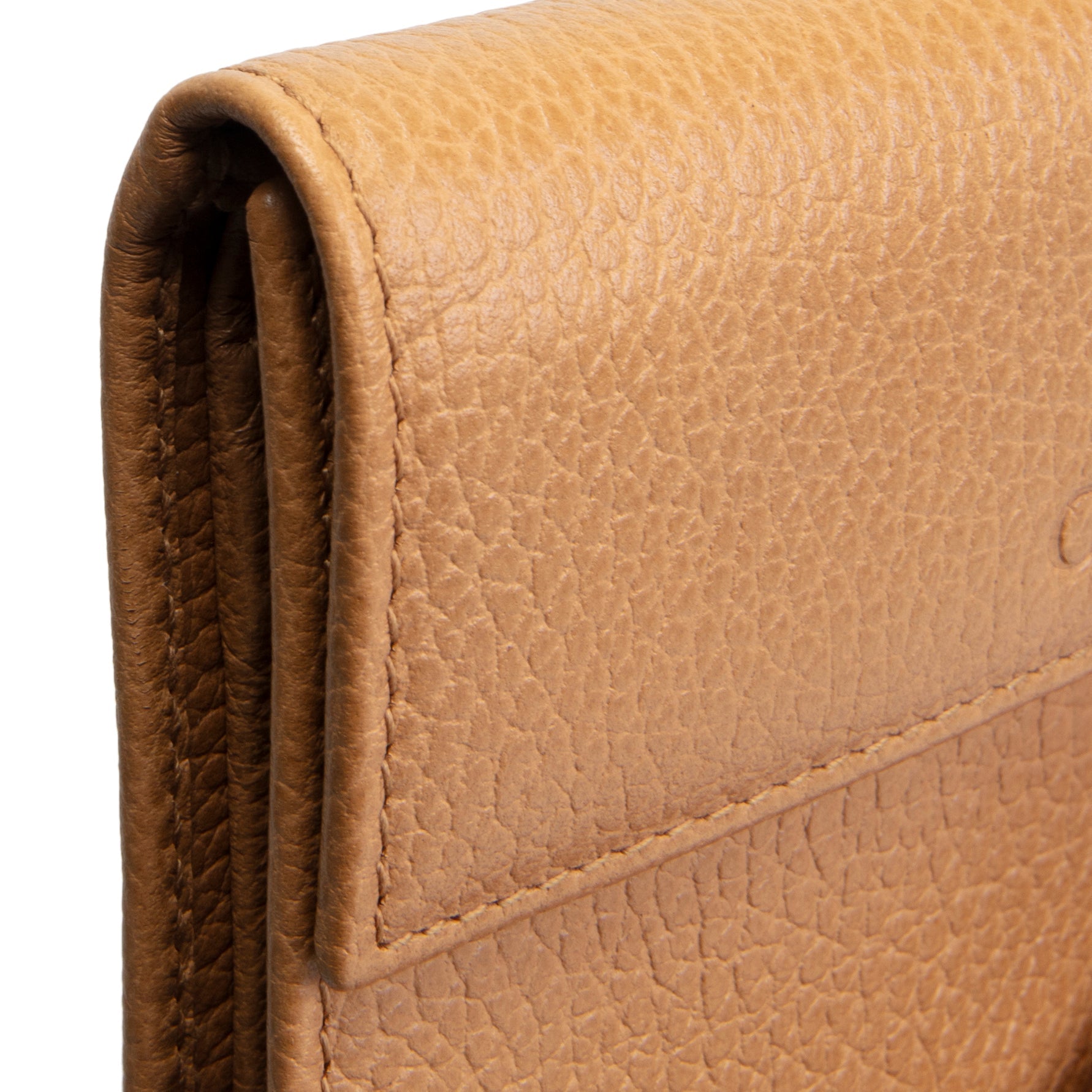 GUCCI Leather French Wallet - Cognac