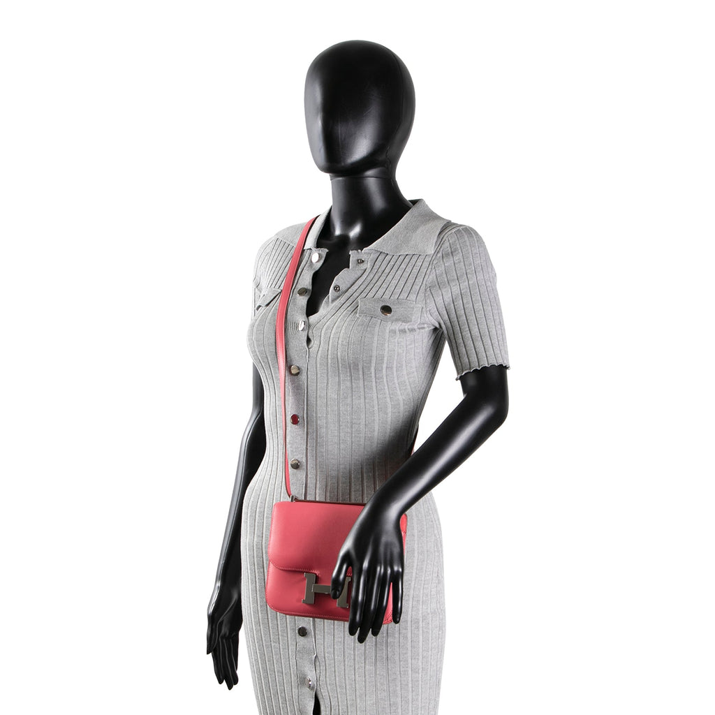 HERMES Constance III Mini Veau Tadelakt - 18 Rose Lipstick (Pink)