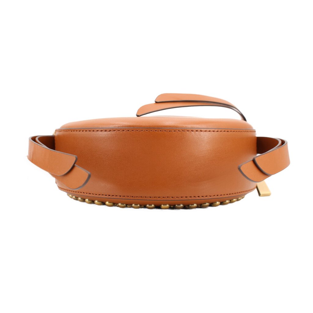 MICHAEL KORS DELANCEY MEDIUM LEATHER CANTEEN CROSSBODYS TAN