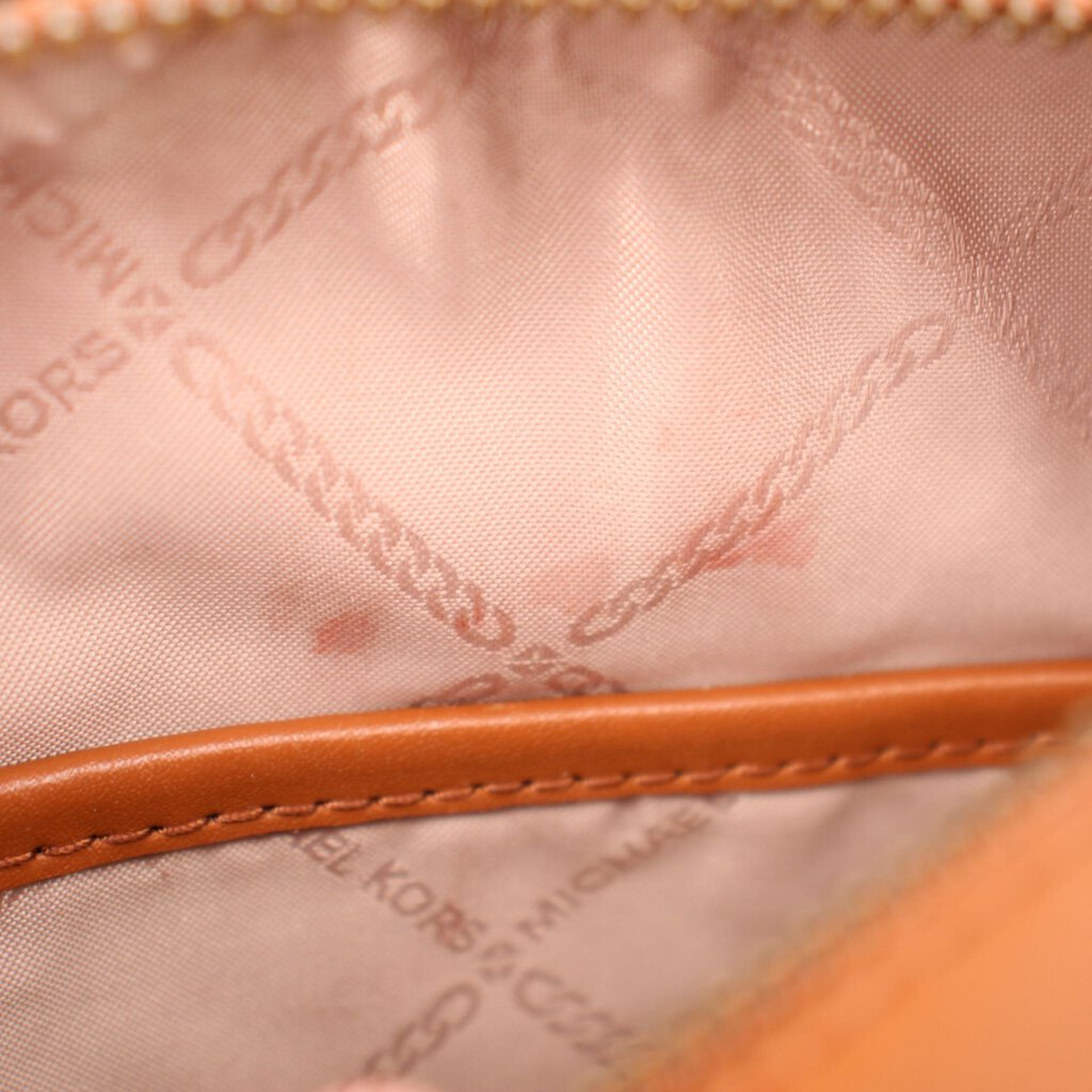 MICHAEL KORS DELANCEY MEDIUM LEATHER CANTEEN CROSSBODYS TAN