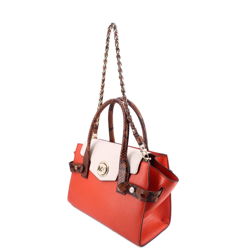 MICHAEL KORS CARMEN MEDIUM BELTED SATCHELS ORANGE