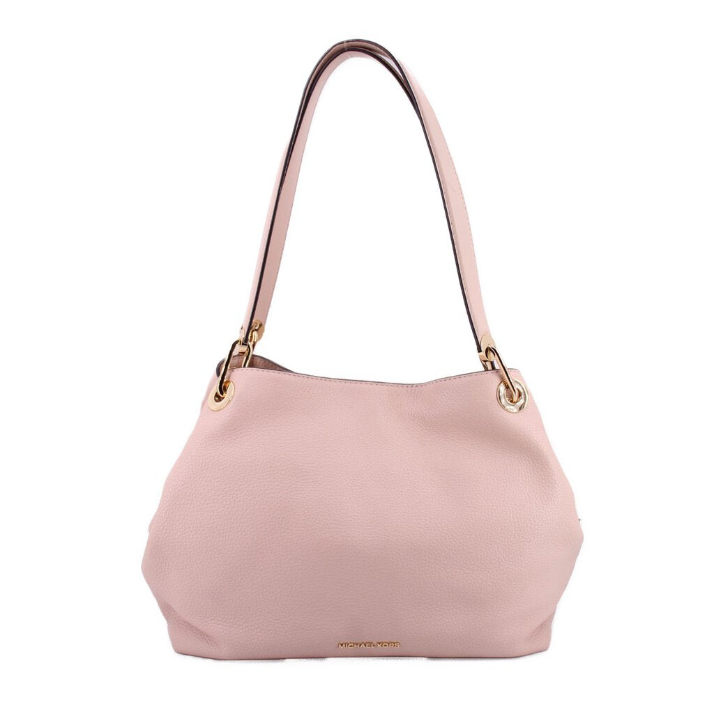 MICHAEL KORS RAVEN LARGE LEATHER SHOULDER BAGS PINK