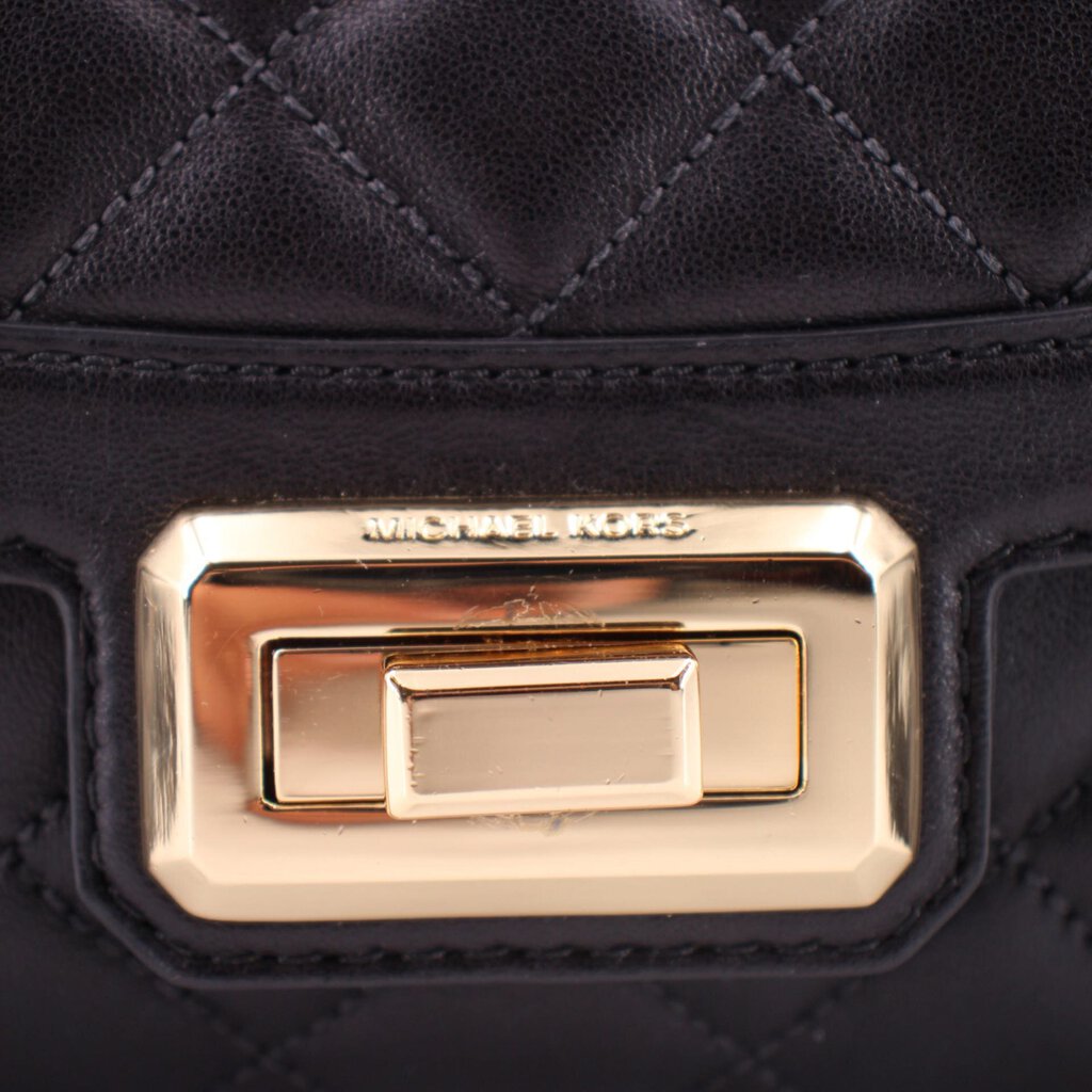 MICHAEL KORS HANNAH QUILTED LEATHER CROSSBODYS BLACK