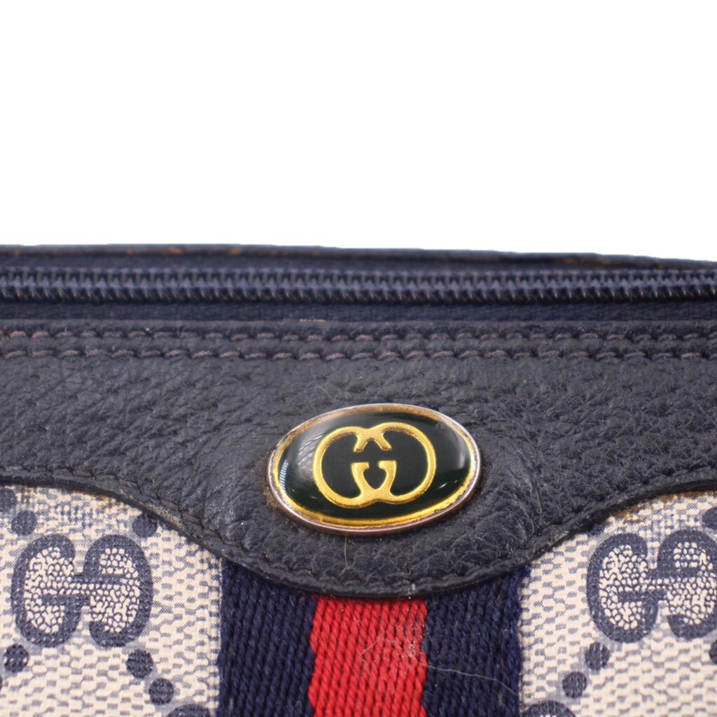 GUCCI VINTAGE GG POUCHES NAVY