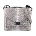 LOEFFLER RANDALL MEDIUM RIDER SNAKE PRINT CROSSBODYS BLACK/WHITE