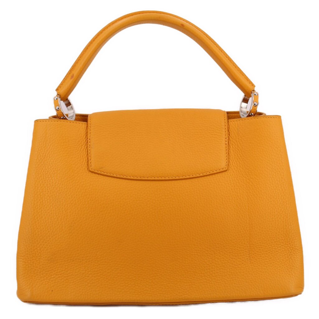 LOUIS VUITTON CAPUCINES GM HANDLE BAG MUSTARD