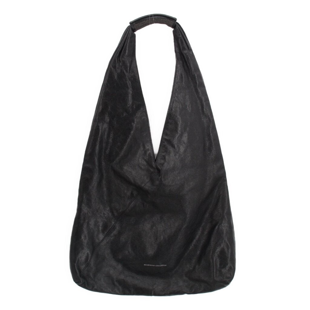 BRUNELLO CUCINELLI V DROP SHOULDER BAGS BLACK