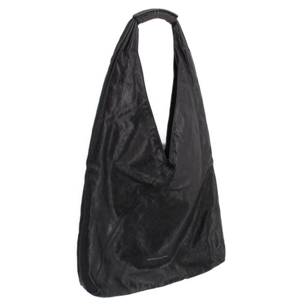 BRUNELLO CUCINELLI V DROP SHOULDER BAGS BLACK
