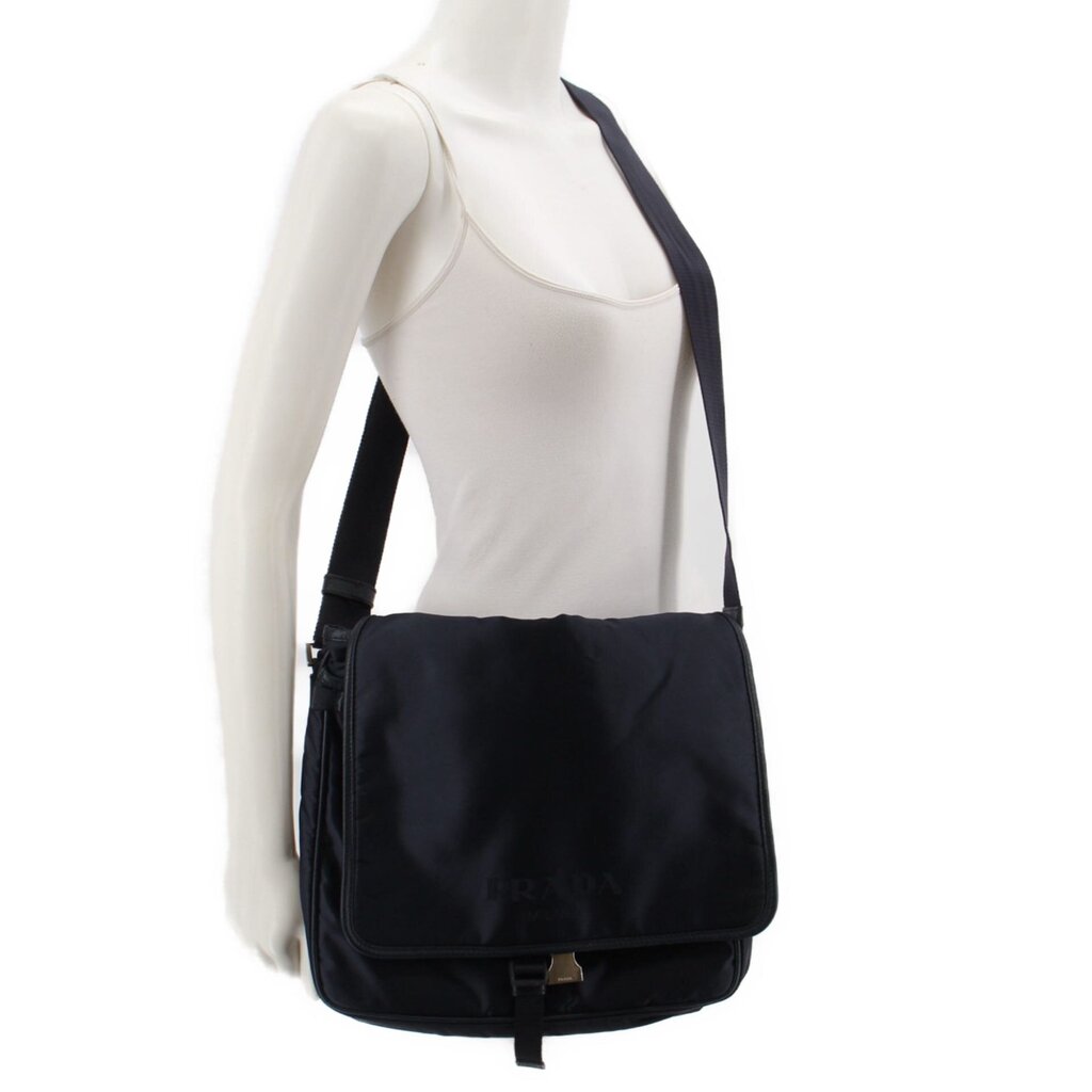 PRADA NYLON MESSENGER CROSSBODYS NAVY