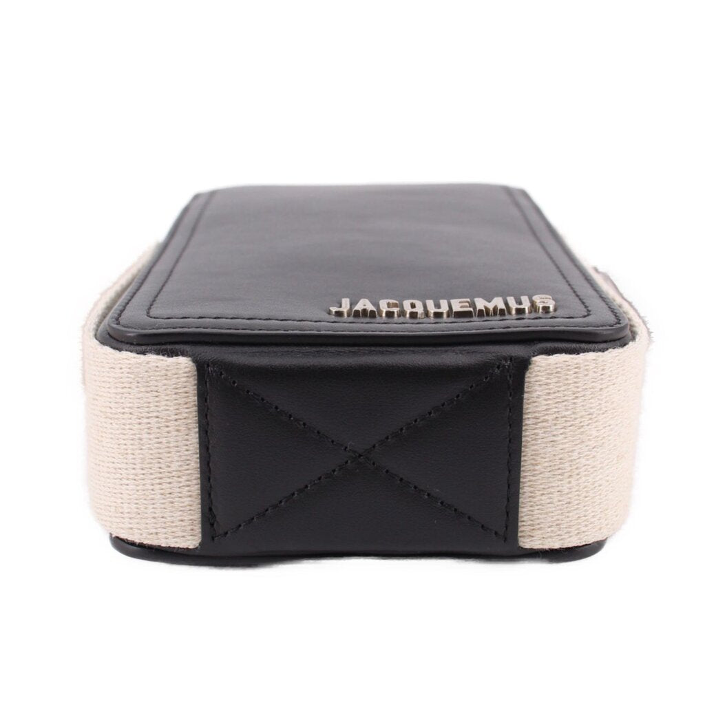 JACQUEMUS VERTICAL CUERDA CROSSBODYS BLACK