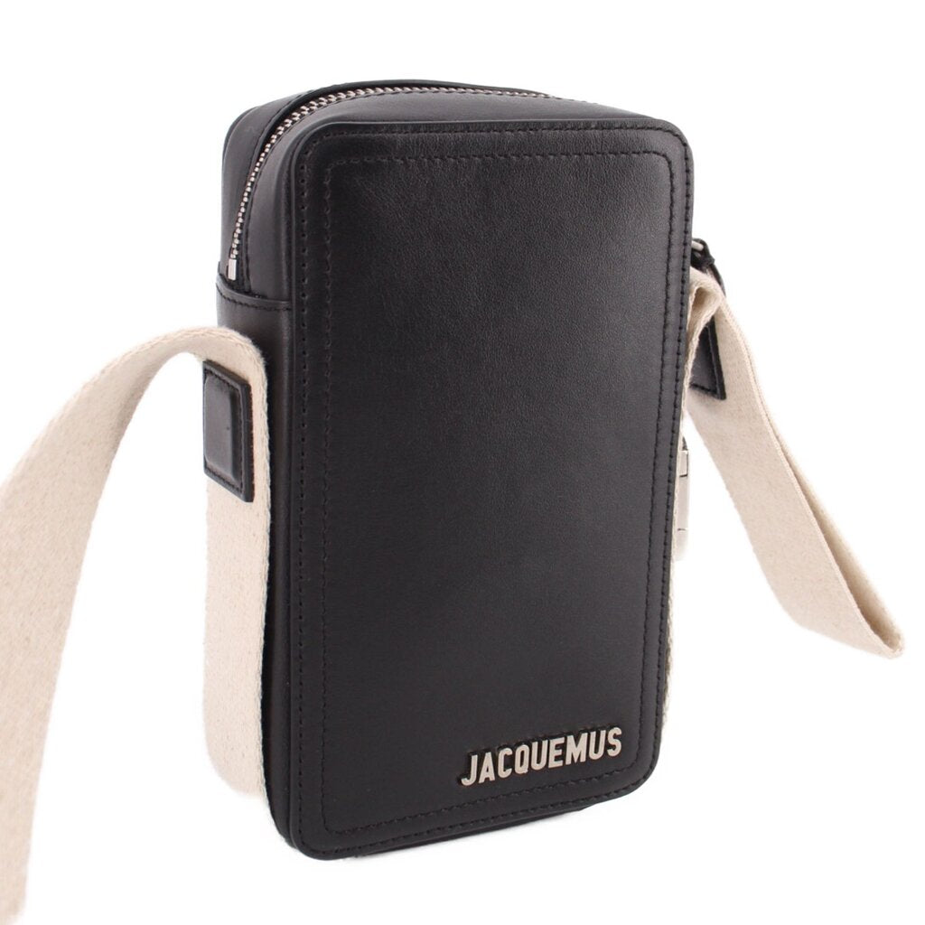JACQUEMUS VERTICAL CUERDA CROSSBODYS BLACK