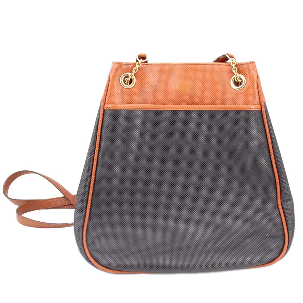 BOTTEGA VINTAGE MARCO POLO SHOULDER BAGS BLACK/TAN