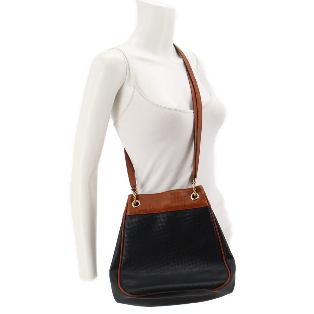 BOTTEGA VINTAGE MARCO POLO SHOULDER BAGS BLACK/TAN