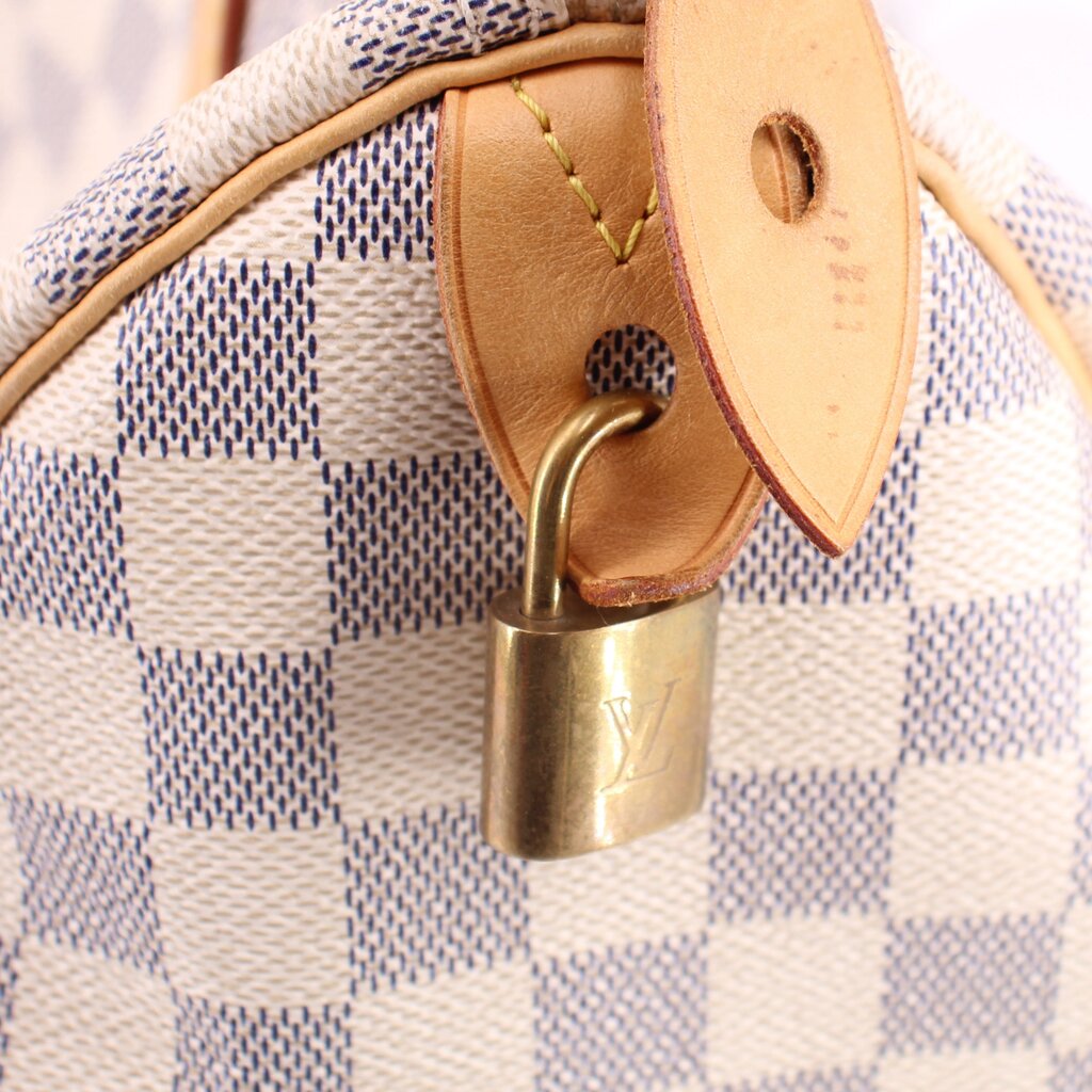 LOUIS VUITTON SPEEDY 30 HANDLE BAG DAMIER AZUR