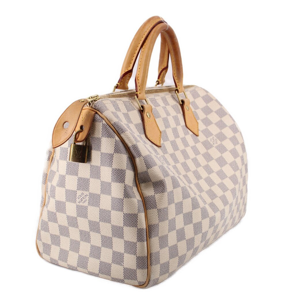 LOUIS VUITTON SPEEDY 30 HANDLE BAG DAMIER AZUR