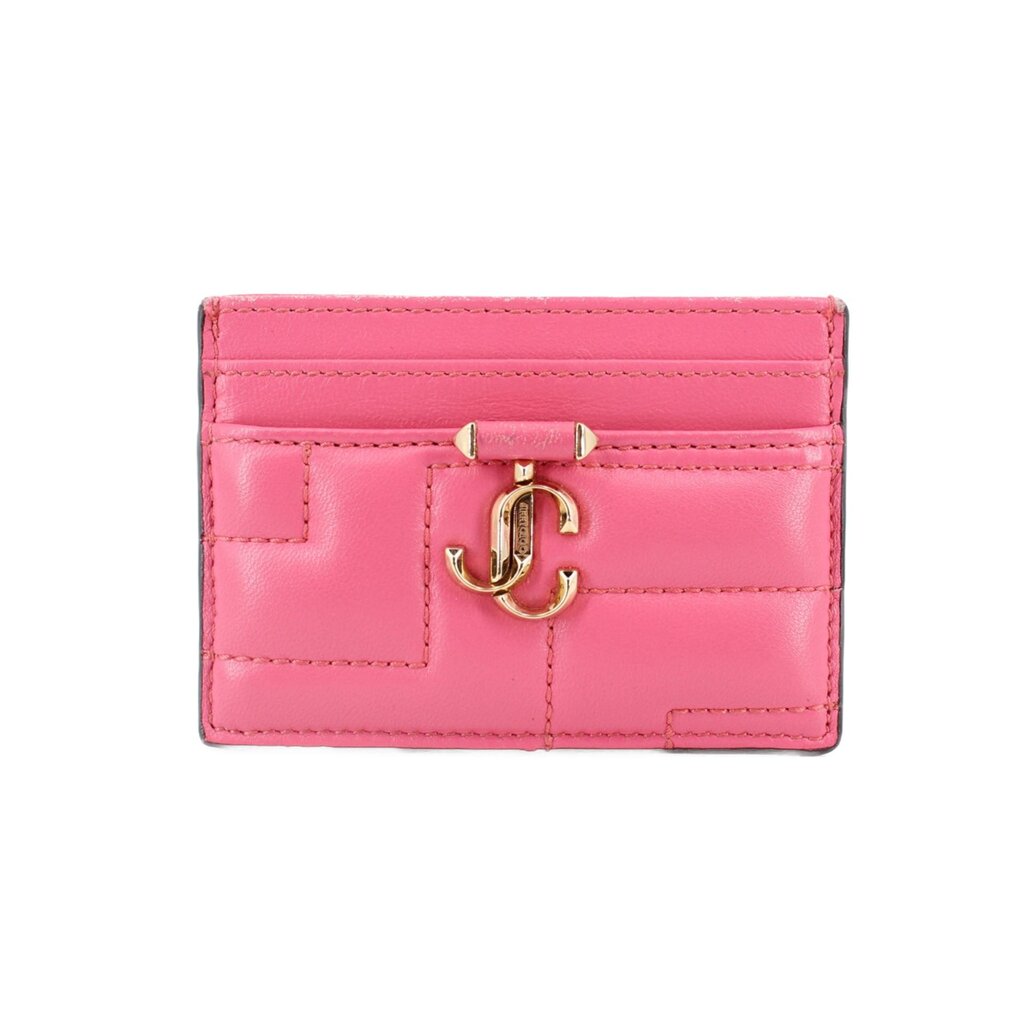 JIMMY CHOO UMIKA LEATHER CARD CASE WALLETS PINK
