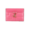 JIMMY CHOO UMIKA LEATHER CARD CASE WALLETS PINK