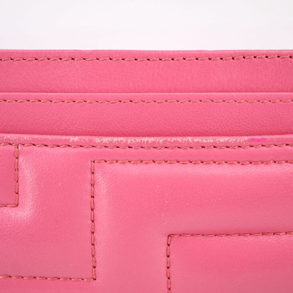 JIMMY CHOO UMIKA LEATHER CARD CASE WALLETS PINK