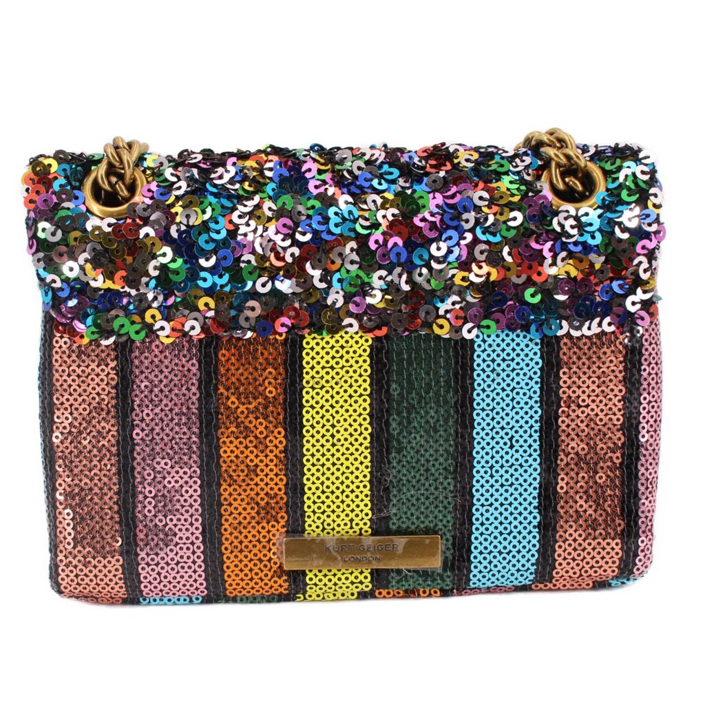KURT GEIGER MINI KENSINGTON SEQUIN CROSSBODYS MULTI