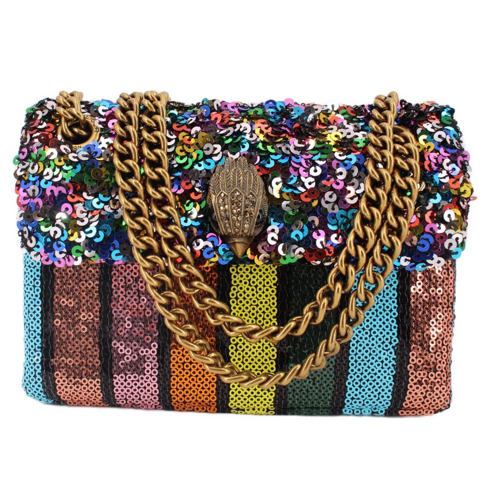 KURT GEIGER MINI KENSINGTON SEQUIN CROSSBODYS MULTI